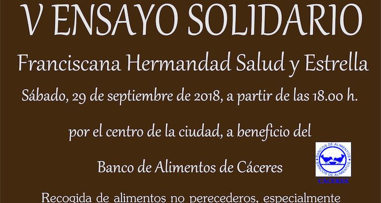 V Ensayo solidario organizado por la Franciscana Hermandad de la Salud y Estrella 