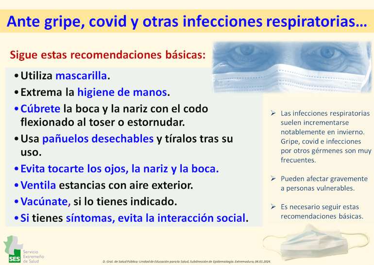 Recomendaciones ante gripe covid y otras infecciones respiratorias