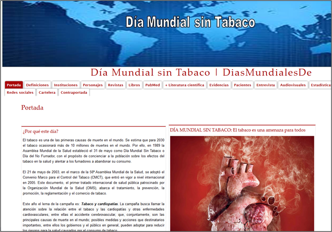 Día Mundial Sin Tabaco (#diasmundialesde)