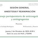 Manejo perioperatorio de anticoagulantes y antiagregantes