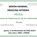 P.R.O.A: Programa de Optimización de los antimicrobianos