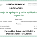 Manejo de epilepsia y crisis epiléptica en urgencias