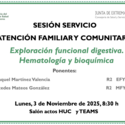 Exploración funcional digestiva. Hematología y bioquímica Exploración funcional digestiva. Hematología y bioquímica