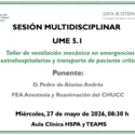 Taller de ventilación mecánica en emergencias extrahospitalarias y transporte de paciente crítico