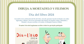 Dibuja a Mortadelo y Filemn Da del Libro 2024 en el Aula Hospitalaria