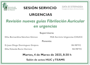 Revisión nuevas guías Fibrilación Auricular en urgencias