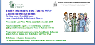 TUTORES Y COLABORADORES MIR. Sesión Informativa