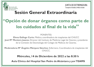 Opción de donar órganos como parte de los cuidados al final de la vida