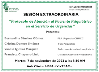 Protocolo de Atención al Paciente Psiquiátrico en el Servicio de Urgencias