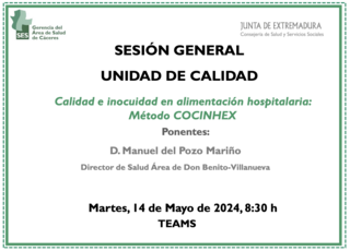 Calidad e inocuidad en alimentación hospitalaria: Método COCINHEX