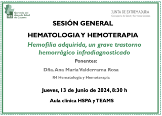 Hemofilia adquirida, un grave trastorno hemorrágico infradiagnosticado