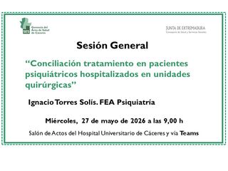 Conciliación tratamiento en pacientes psiquiátricos hospitalizados en unidades quirúrgicas