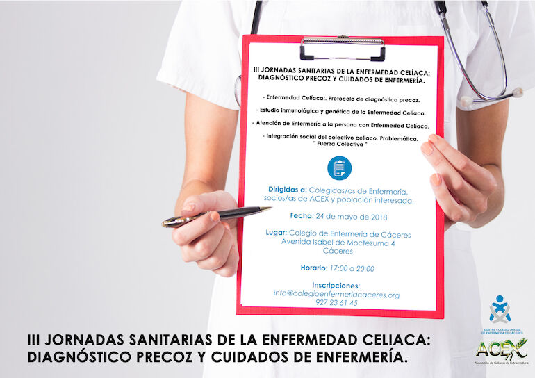 24 Mayo 2018 III Jornadas Sanitarias de la Enfermedad Celiaca Diagnstico Precoz y Cuidados de Enfermera