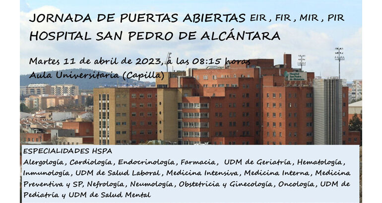11042023 Jornada de puertas abiertas EIR FIR MIR PIR Hospital San Pedro de Alcntara de Cceres