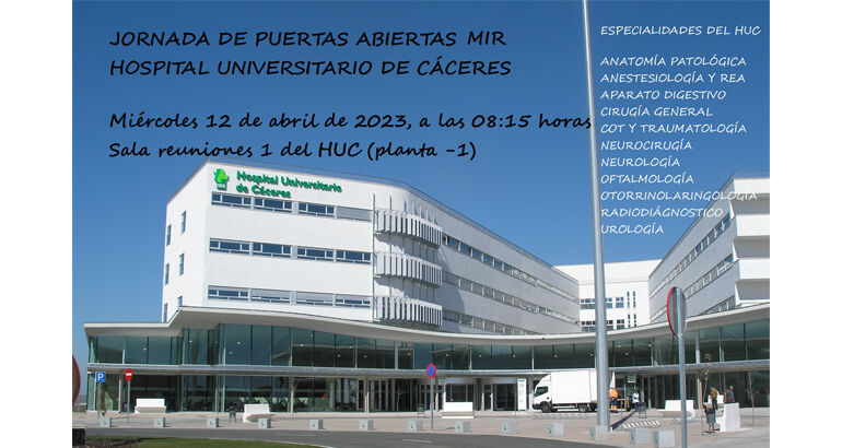 12042023 Jornada de puertas abiertas MIR Hospital Universitario de Cceres
