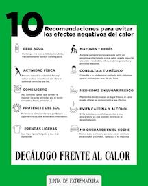Decálogo frente al calor