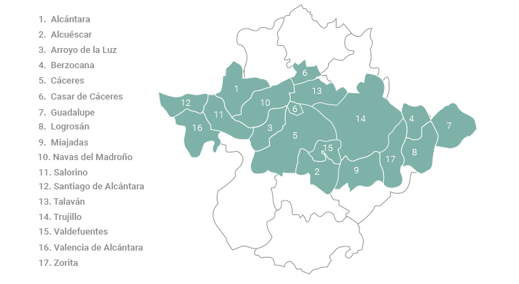  Mapa que muestra la localidad de Centros